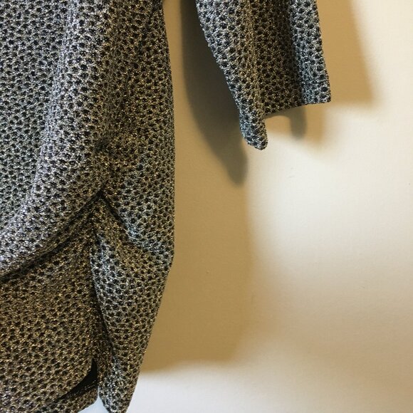 NWT Canadian Sparkly Rockstar Ruched Half Sleeve Top - Picture 4 of 13